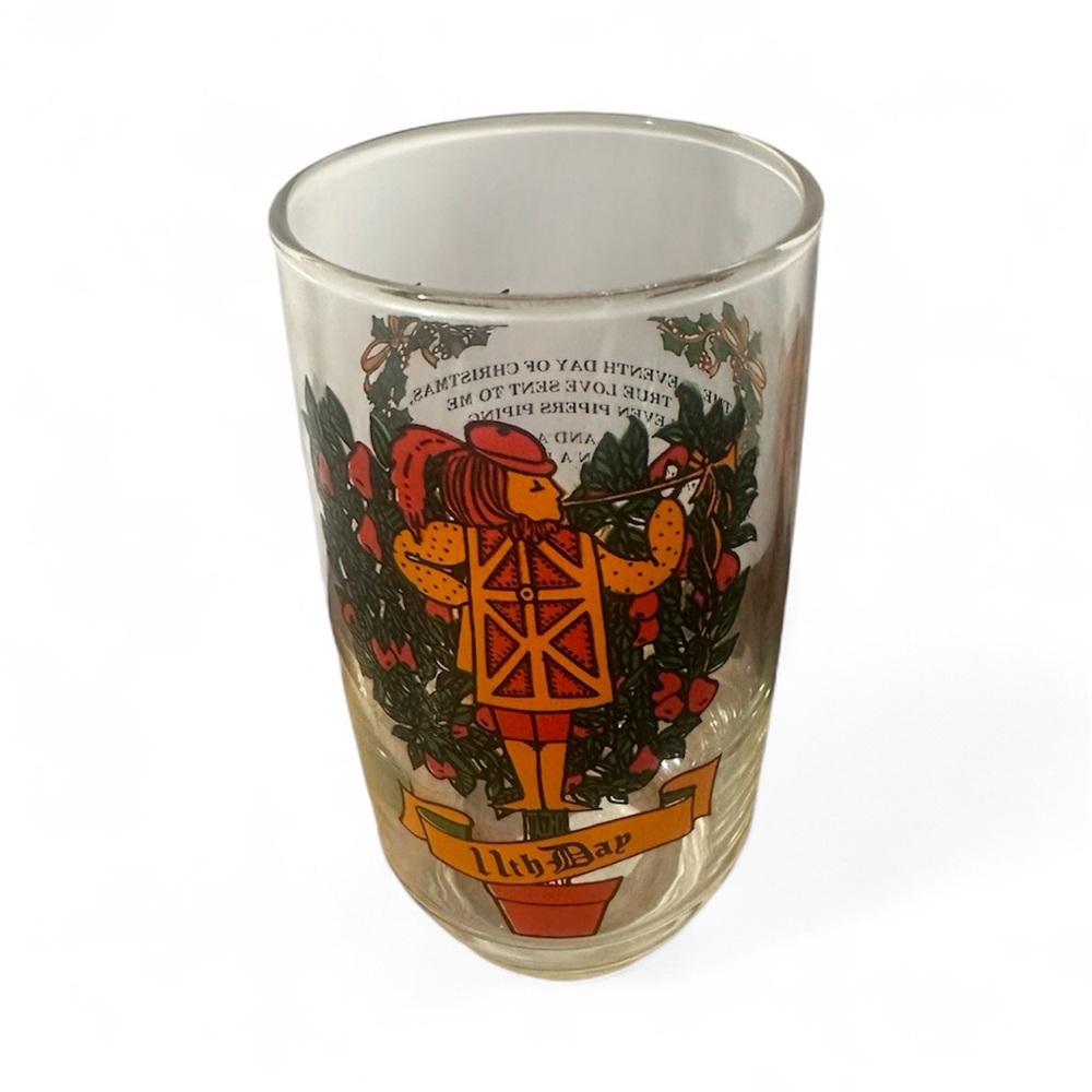 Vintage Indiana glass 12 Days of Christmas 11th day.
